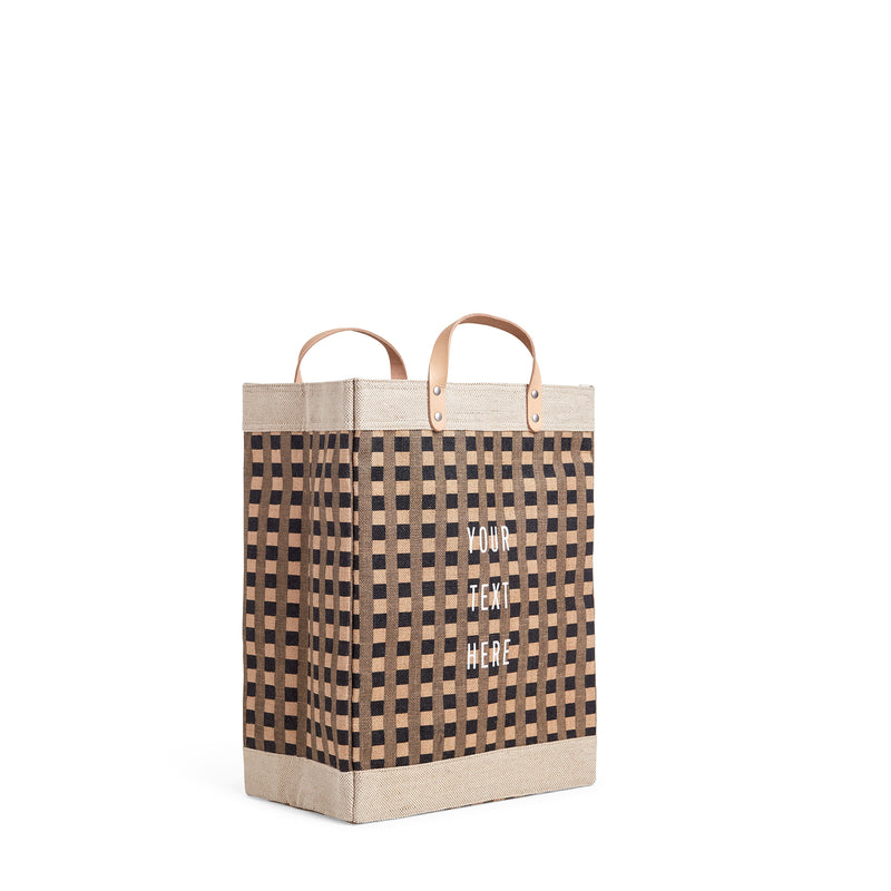 Market Bag in Black Gingham