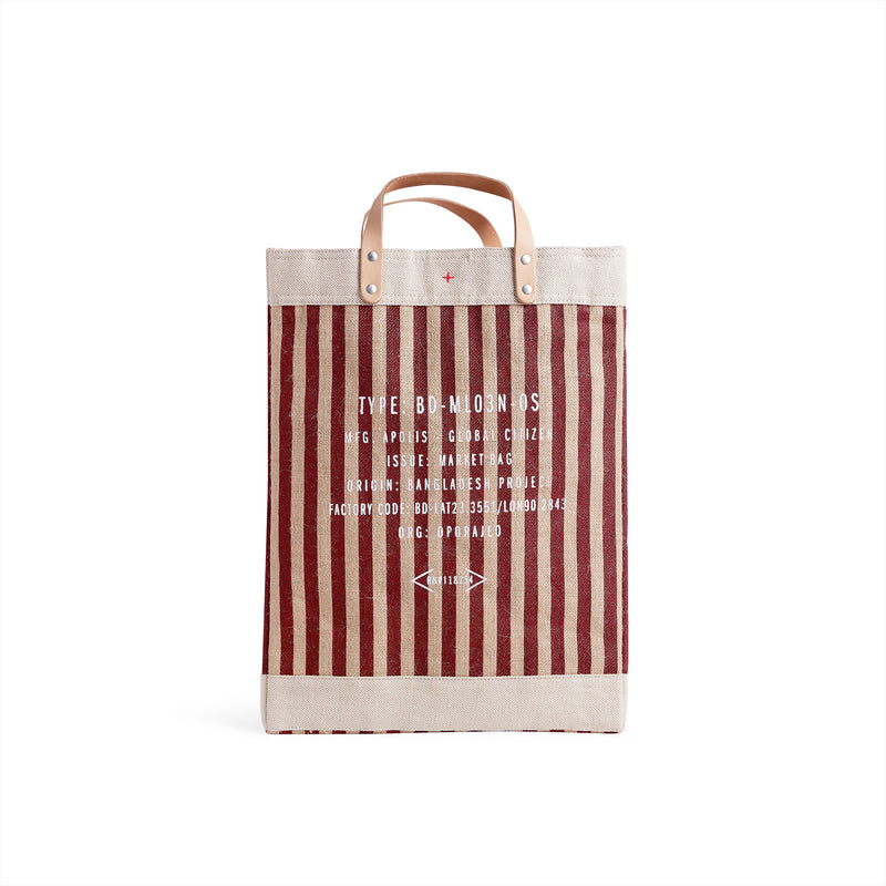 Market Bag in Red Stripe