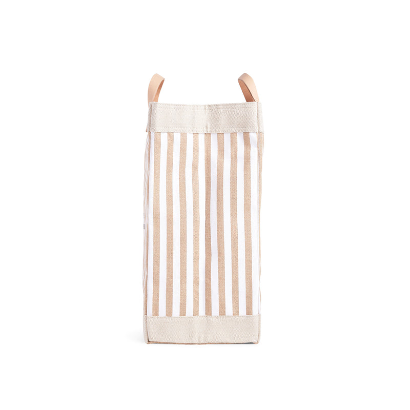 Market Bag in White Stripe