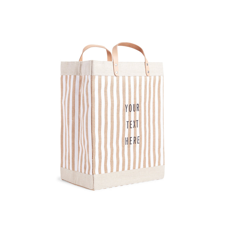 Market Bag in White Stripe