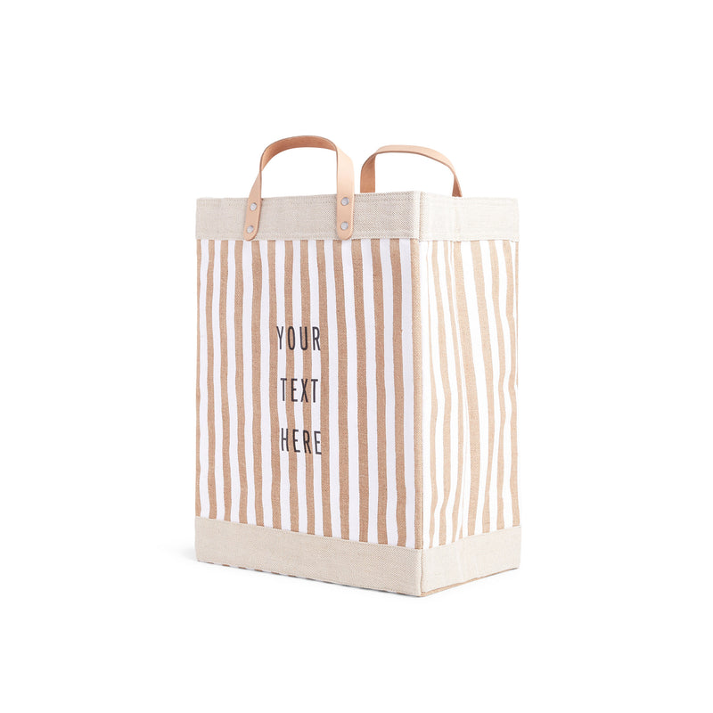 Market Bag in White Stripe