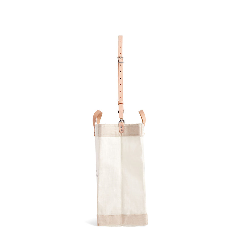 Market Bag in White with Strap