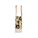 Wine Tote in Khaki Bloom by Liesel Plambeck
