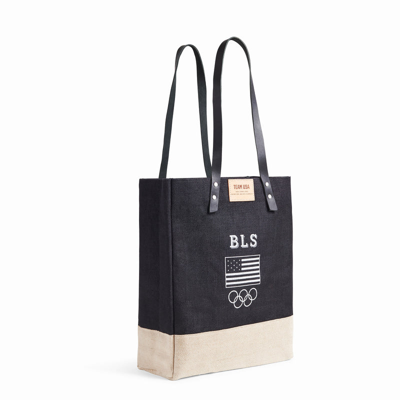 Wine Tote in Black for Team USA "Black and White"