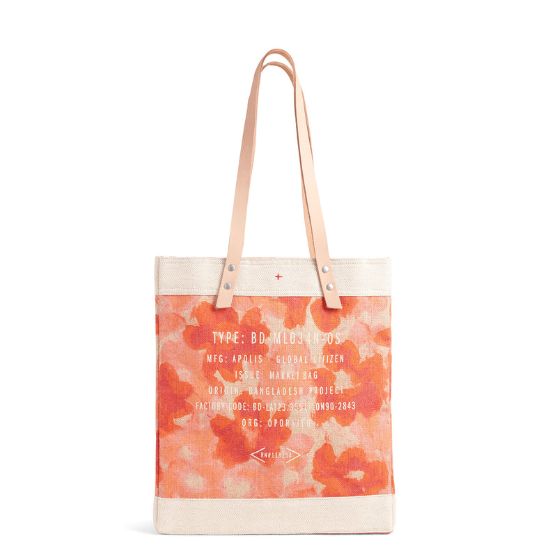 Market Tote in Bloom by Liesel Plambeck with Calligraphy