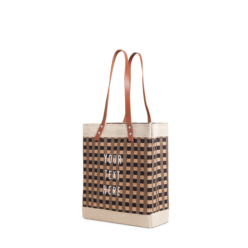 Market Tote in Black Gingham