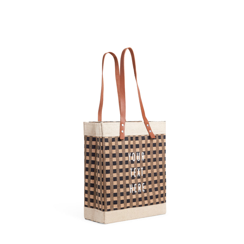 Market Tote in Black Gingham