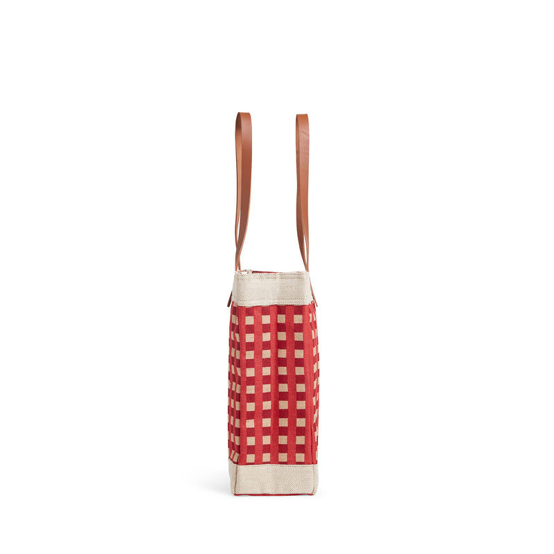 Market Tote in Red Gingham