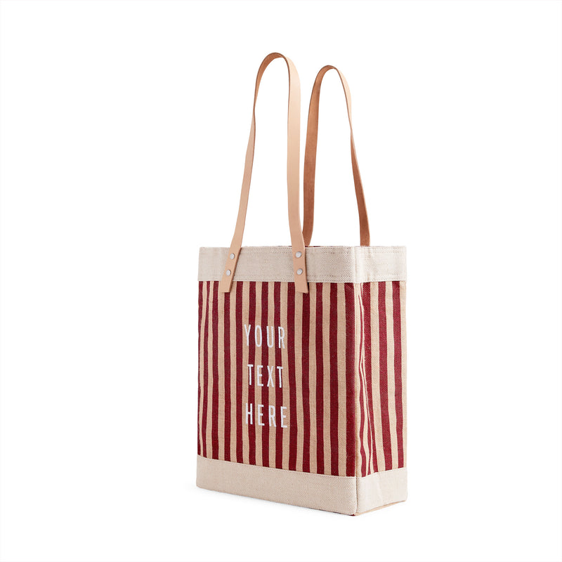 Market Tote in Red Stripe