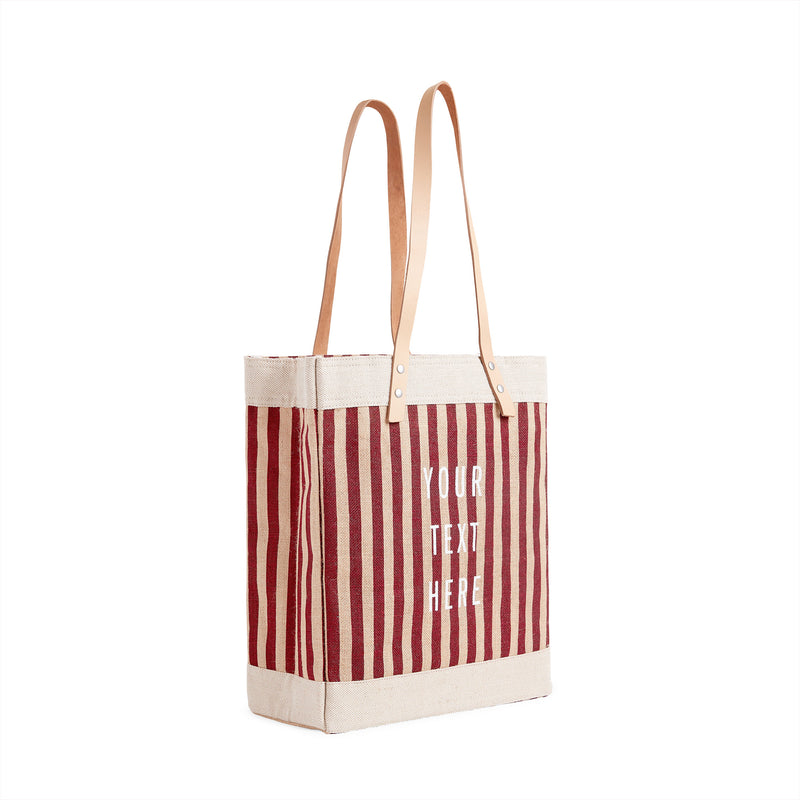 Market Tote in Red Stripe