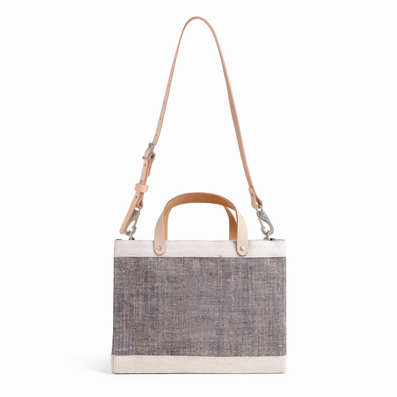 Petite Market Bag in Chambray with Strap