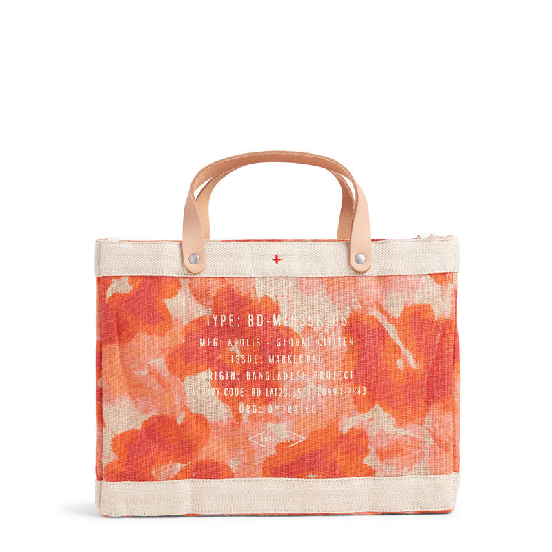 Petite Market Bag in Bloom by Liesel Plambeck with Calligraphy