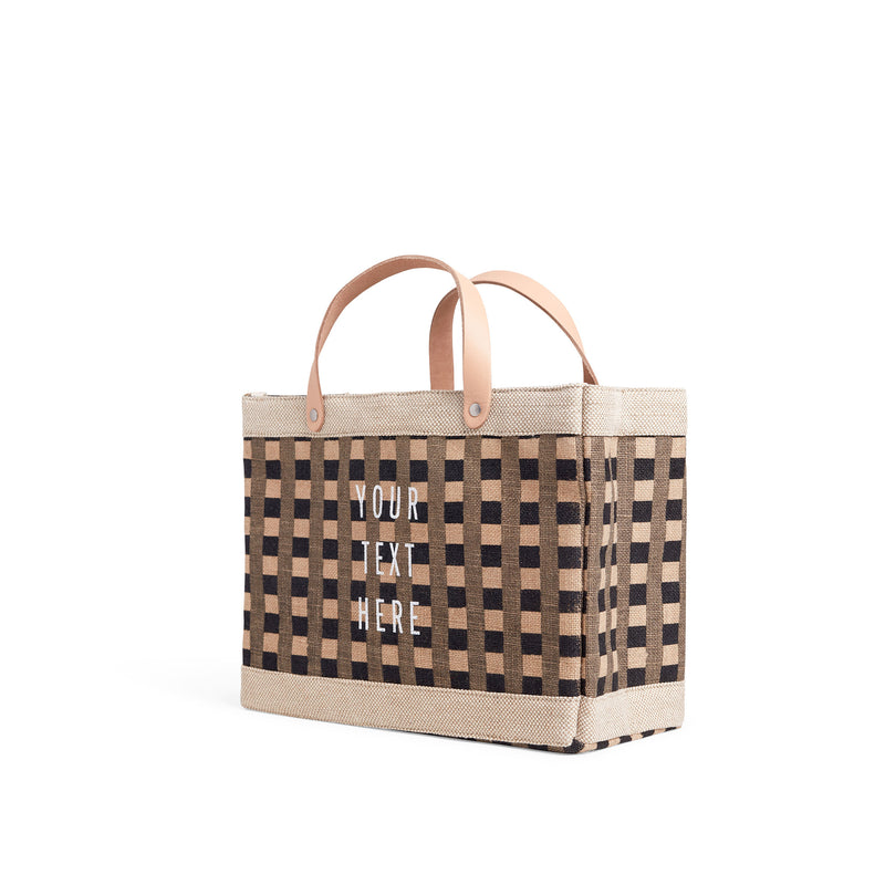 Petite Market Bag in Black Gingham