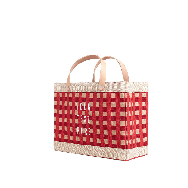 Petite Market Bag in Red Gingham