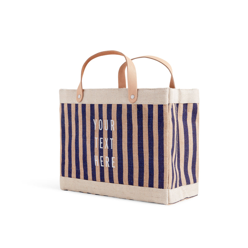 Petite Market Bag in Navy Stripe