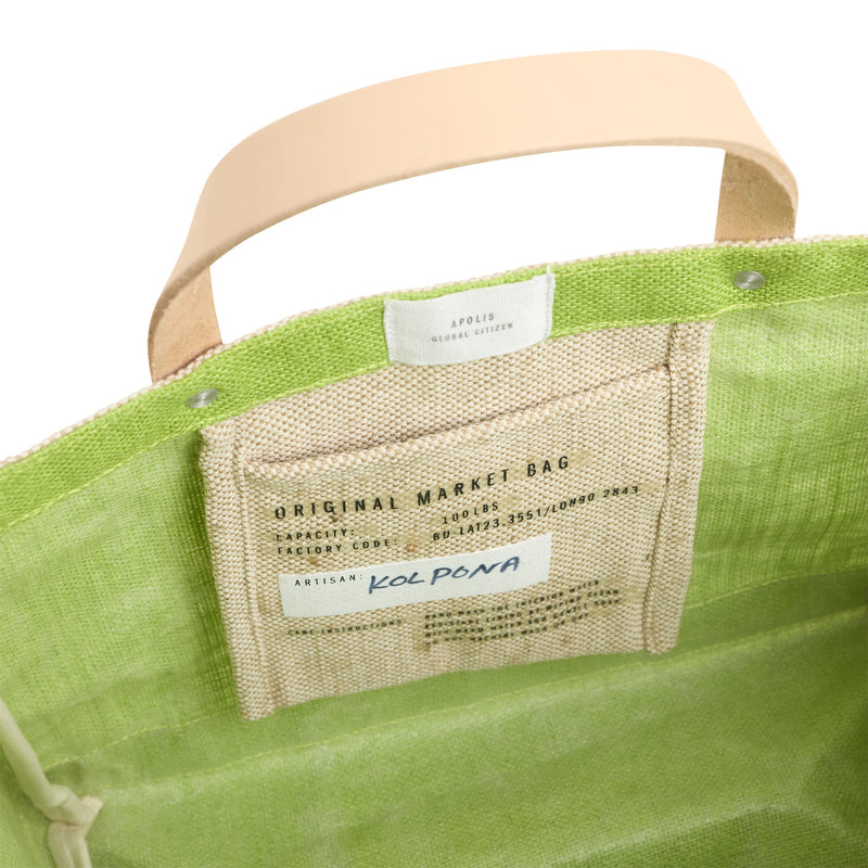 Market Bag in Chartreuse Strap