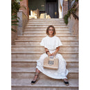 Petite Market Bag with Beaded Sardines