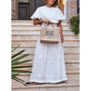 Petite Market Bag with Beaded Sardines