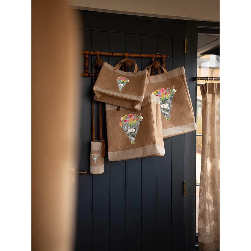 Market Tote in Natural Flower Stand by Amy Logsdon