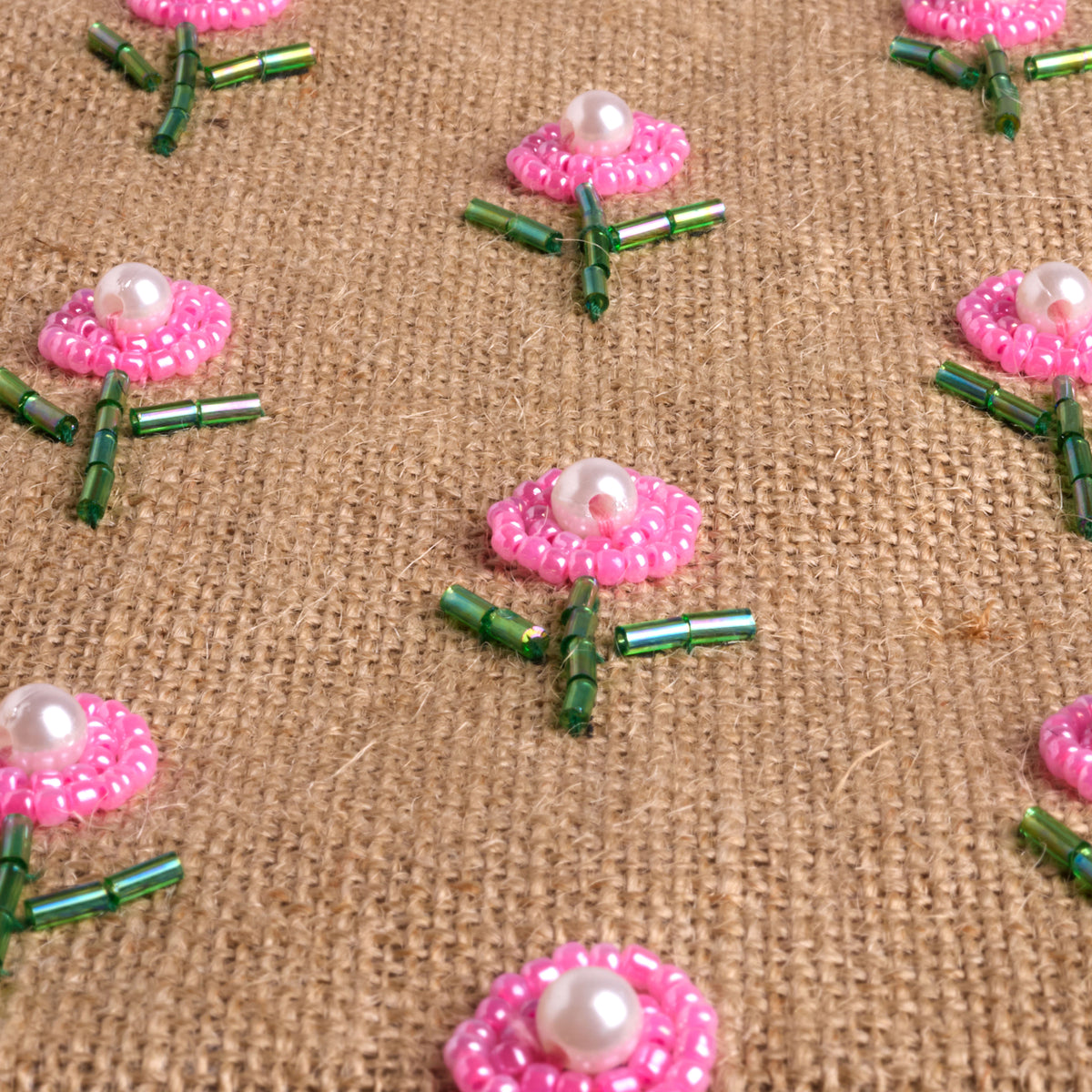 Petite Market Bag with Beaded Flowers | Ships Nov. 15