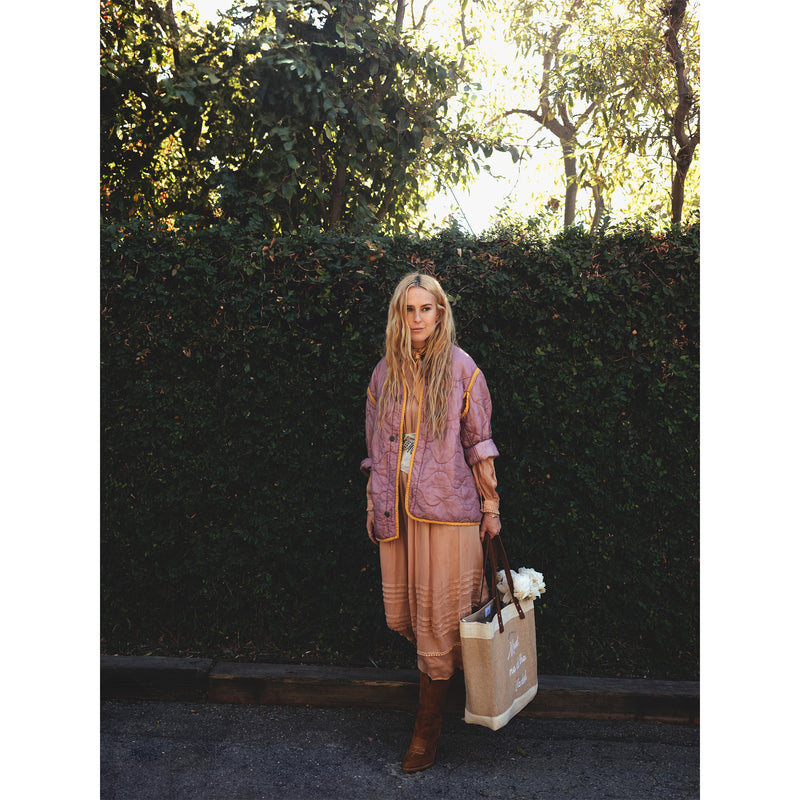 Market Tote in Natural Tuberose by Rumer Willis