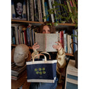 Petite Market Bag in Navy with Beaded Olives