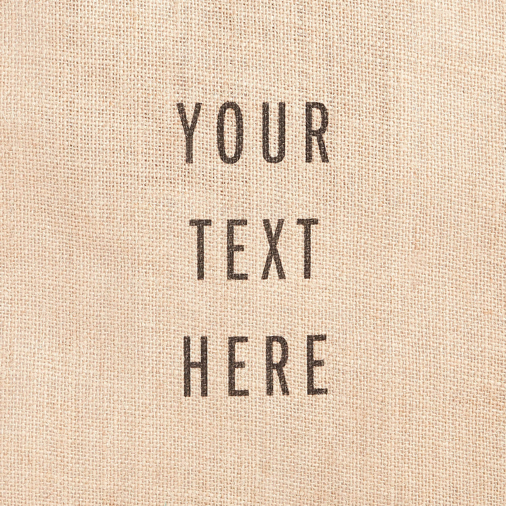 description_Custom printed text with eco-friendly ink.