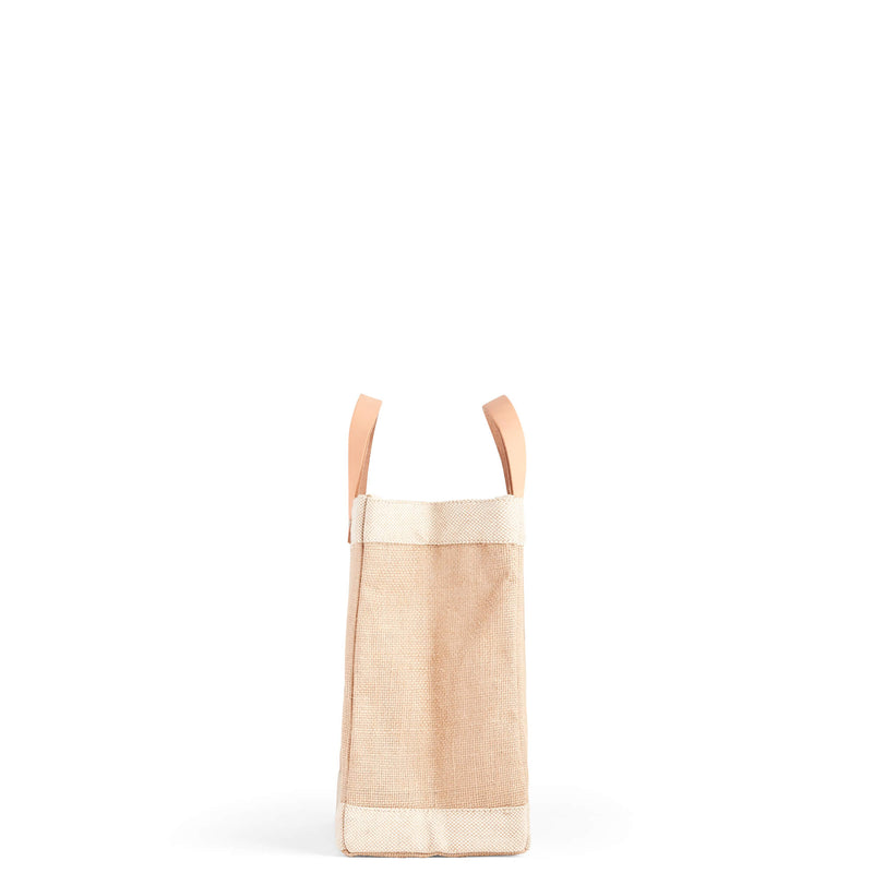 Petite Market Bag in Natural with Large Ecru Monogram