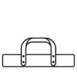 Leather handles and metal rivets