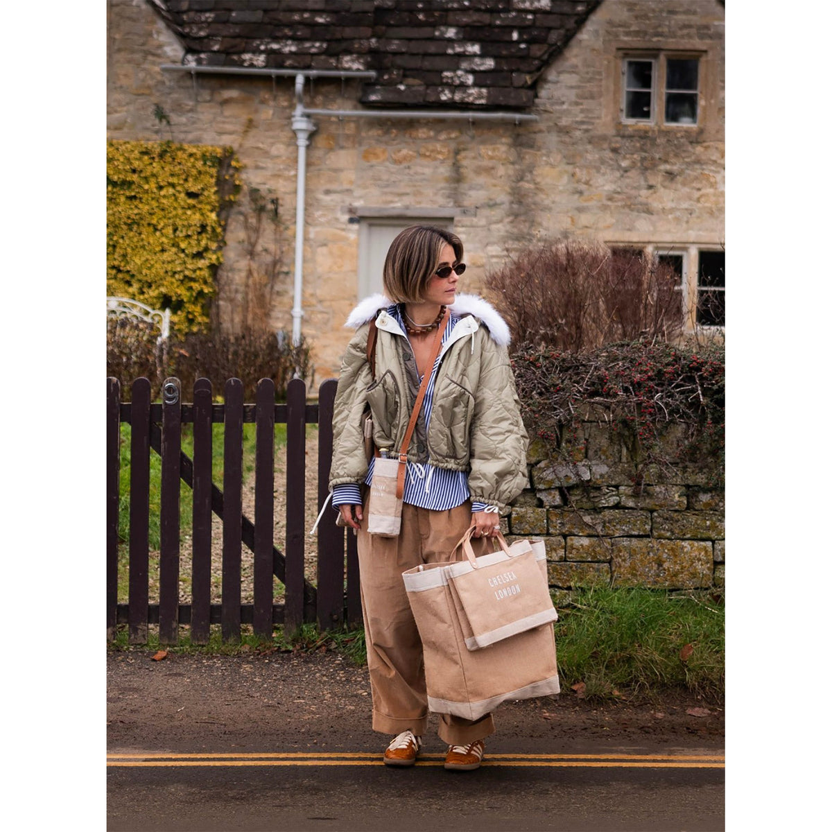 Mahjong Collection: Market Tote in Natural