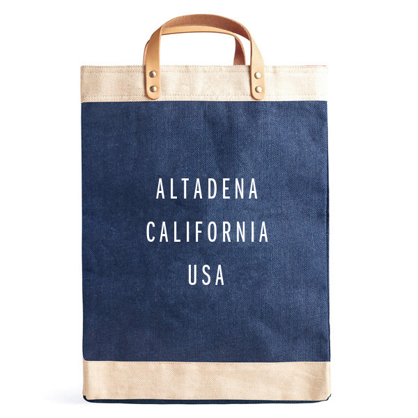 Market Bag in Navy for L.A. “ALTADENA”