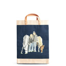 🎨 Custom Equestrian Portrait Market Bag in Navy for AWHC