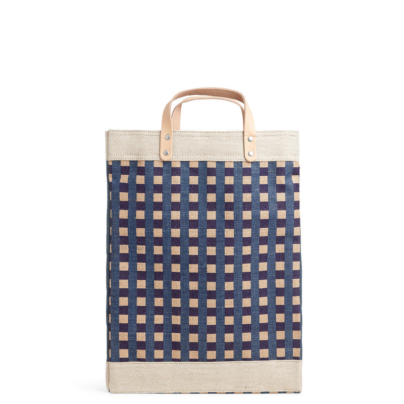 Market Bag in Navy Gingham