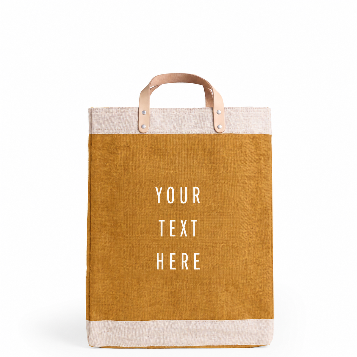 Market Bag in Carrot: Autumn Blaze shade, approved customizable front