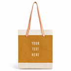 Market Tote in Carrot: Autumn Blaze shade, approved customizable front