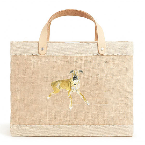 Petite Market Bag in Natural Pet Portrait by Amy Logsdon