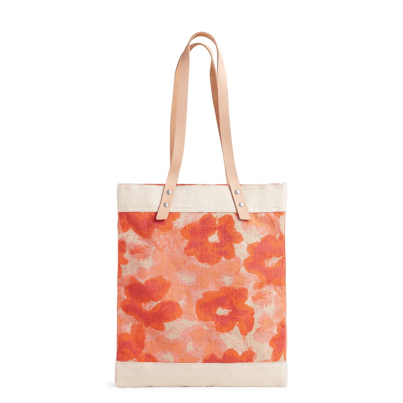 Market Tote in Bloom by Liesel Plambeck with Embroidery
