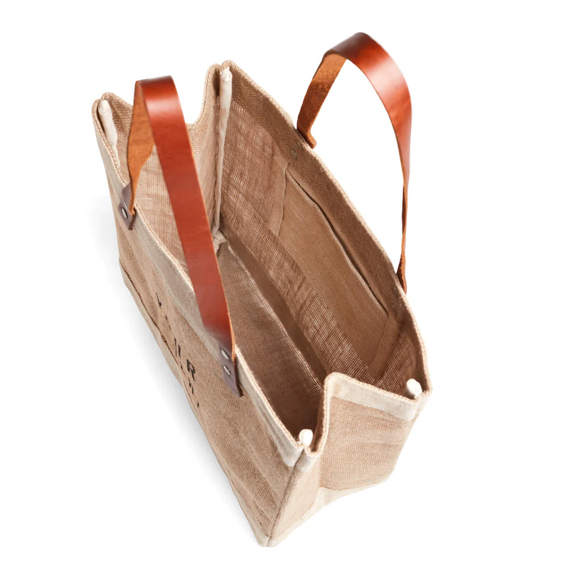 Market Tote in Natural Peony by Amy Logsdon