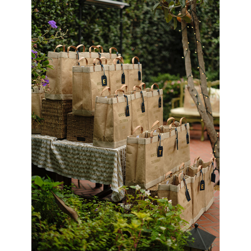 Market Tote in Natural Gold Foil