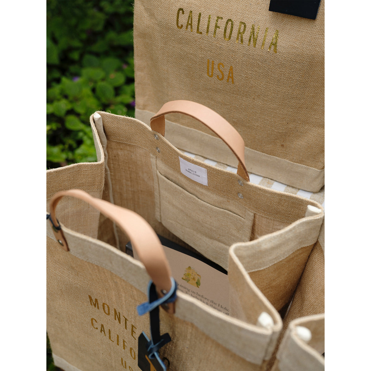 Market Bag in Natural Gold Foil