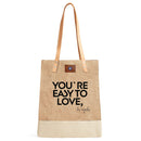 Wine Tote in Natural + Abigail Spencer Black