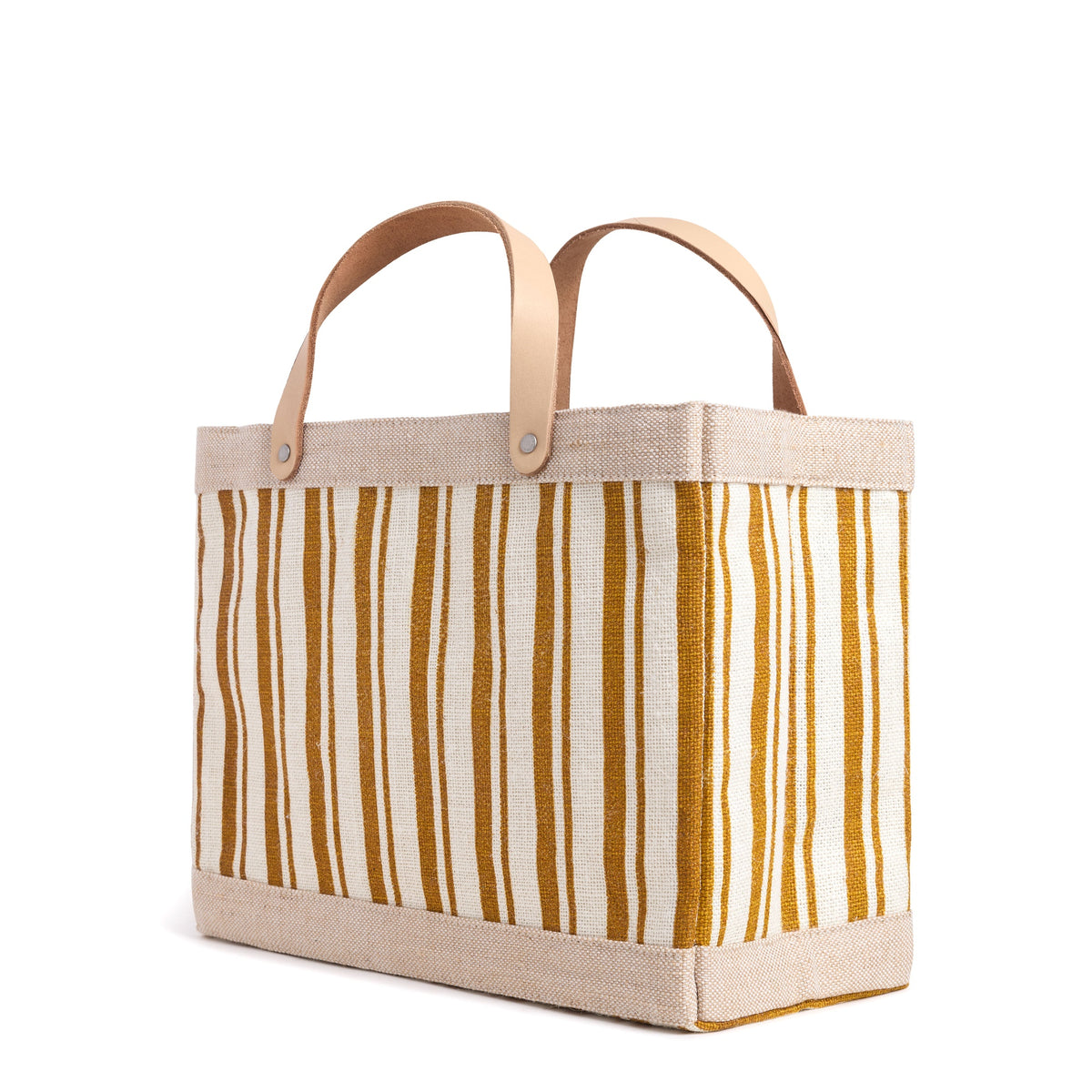 Petite Market Bag in Gold Stripe