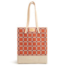 Wine Tote in Chenille Window Brick