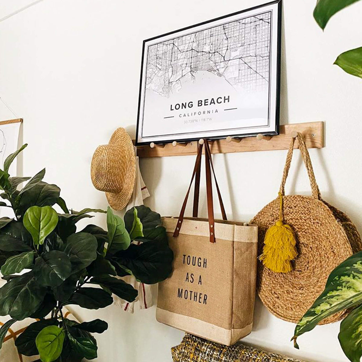 Mahjong Collection: Market Tote in Natural