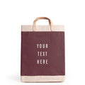 Market Bag in Mulberry — personalization preview