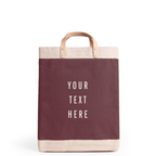 Market Bag in Mulberry — personalization preview