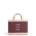 Petite Market Bag in Mulberry — personalization preview
