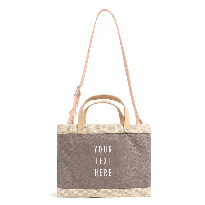 Petite Market Bag in Deep Taupe with Strap