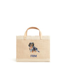 Petite Market Bag in Natural Long Hair Dachshund by Amy Logsdon