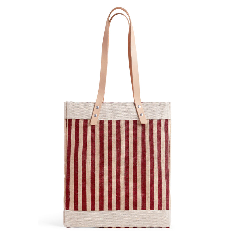 Market Tote in Red Stripe